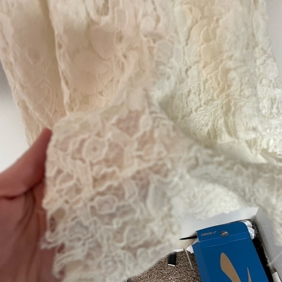 Alexis White Lace Open Back Romper Small - Picture 7 of 10